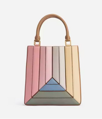 Alive With Style 'Sandy' Handbag/Shoulder Bag/Cross Body Bag in Silver-White/Tan-Black-Pastels