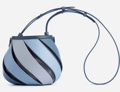 Alive With Style 'Kim' Handbag/Shoulder Bag/Cross Body Bag in Blue-Beige-Yellow Rainbow-Pink Pastel