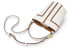 Alive With Style 'Harriet' Leather Handbag/Shoulder Bag/Cross Body Bag in Grey-Black-Tan-Cream