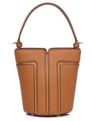 Alive With Style 'Harriet' Leather Handbag/Shoulder Bag/Cross Body Bag in Grey-Black-Tan-Cream