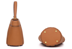 Alive With Style 'Harriet' Leather Handbag/Shoulder Bag/Cross Body Bag in Grey-Black-Tan-Cream