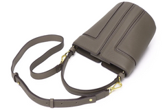 Alive With Style 'Harriet' Leather Handbag/Shoulder Bag/Cross Body Bag in Grey-Black-Tan-Cream