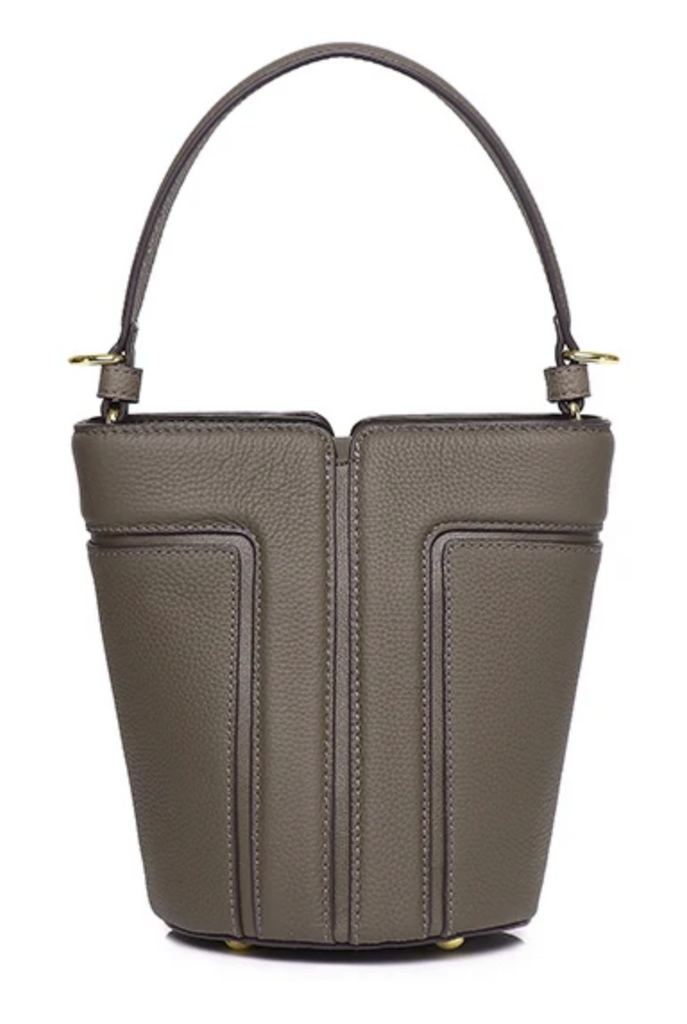 Alive With Style 'Harriet' Leather Handbag/Shoulder Bag/Cross Body Bag in Grey-Black-Tan-Cream