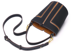 Alive With Style 'Harriet' Leather Handbag/Shoulder Bag/Cross Body Bag in Grey-Black-Tan-Cream
