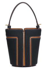 Alive With Style 'Harriet' Leather Handbag/Shoulder Bag/Cross Body Bag in Grey-Black-Tan-Cream