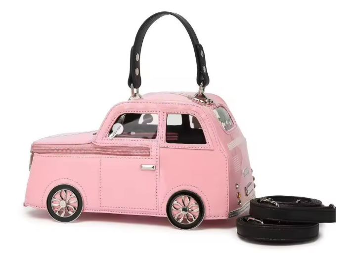 Alive With Style 'Candy' Handbag/Shoulder Bag/Cross Body Bag in Pink-Black-Beige