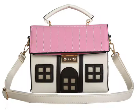 Alive With Style 'Sally' Handbag/Shoulder Bag/Cross Body Bag in White-Pink-Black