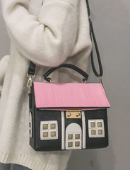 Alive With Style 'Sally' Handbag/Shoulder Bag/Cross Body Bag in White-Pink-Black