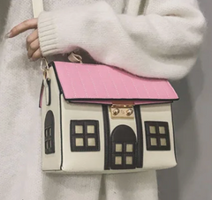 Alive With Style 'Sally' Handbag/Shoulder Bag/Cross Body Bag in White-Pink-Black