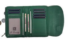Alive With Style 'Gladys' Leather Wallet in Yellow-Red-Green-Pink