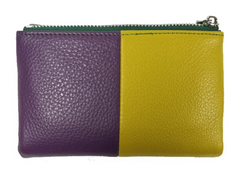 Alive With Style 'Gladys' Leather Wallet in Yellow-Red-Green-Pink
