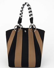 Alive With Style 'Monica' Handbag/Tote in Pink/Orange-Green/Pink-Black/White-Grey/White-Yellow/Blue-Orange/Beige-Pink/Blue-Green/Red-BlueFlower-PinkFlower-Brown/Black-Yellow/White-Black/WhiteDots-WhiteFlower/BlackFlower