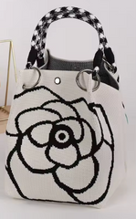 Alive With Style 'Monica' Handbag/Tote in Pink/Orange-Green/Pink-Black/White-Grey/White-Yellow/Blue-Orange/Beige-Pink/Blue-Green/Red-BlueFlower-PinkFlower-Brown/Black-Yellow/White-Black/WhiteDots-WhiteFlower/BlackFlower