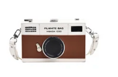 Alive With Style 'Camera' Shoulder/Cross Body Bag in Brown/White-Black