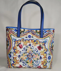 Alive With Style 'Sophia' Tote/Shoulder Bag in Blue-Gold-Multi
