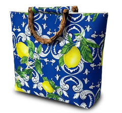 Alive With Style 'Sophia' Tote/Shoulder Bag in Blue-Gold-Multi