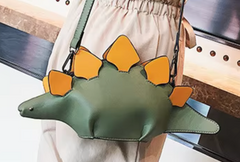 Alive With Style 'Dinosaur' Shoulder/Cross Body Bag in Pink/White-Pink/Blue-Black-Silver-Green-Blue