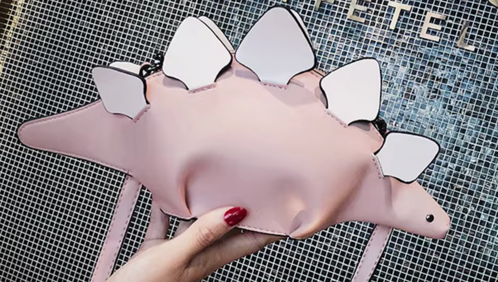 Alive With Style 'Dinosaur' Shoulder/Cross Body Bag in Pink/White-Pink/Blue-Black-Silver-Green-Blue