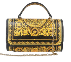 Alive With Style 'Heidi' Handbag/Shoulder Bag in Pineapples-White-Gold-Blue