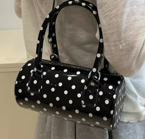 Alive With Style 'Polly' Handbag/Shoulder Bag in White-Red-Black