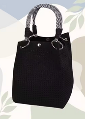 Alive With Style 'Maria' Woven Tote/Handbag in Fuchsia-Pink-Taupe-Orange-LightBlue-Purple-Grey-Green-Cobalt-Lime-Black-Red