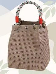 Alive With Style 'Maria' Woven Tote/Handbag in Fuchsia-Pink-Taupe-Orange-LightBlue-Purple-Grey-Green-Cobalt-Lime-Black-Red