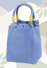 Alive With Style 'Maria' Woven Tote/Handbag in Fuchsia-Pink-Taupe-Orange-LightBlue-Purple-Grey-Green-Cobalt-Lime-Black-Red