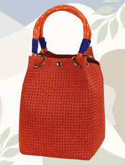 Alive With Style 'Maria' Woven Tote/Handbag in Fuchsia-Pink-Taupe-Orange-LightBlue-Purple-Grey-Green-Cobalt-Lime-Black-Red