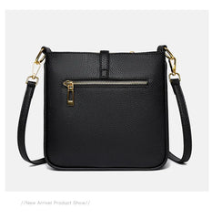 Alive With Style 'Daphne' Leather Shoulder/Cross Body Bag in Black-White-Grey-Camel