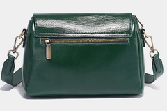 Alive With Style 'Maggie' Leather Shoulder/Cross Body Bag in Tan-Black-Green
