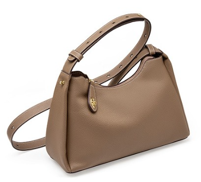 Alive With Style 'Finn' Leather Shoulder/Cross Body Bag in Taupe-Black