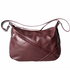 Alive With Style 'Giada' Leather Shoulder/Cross Body Bag in Wine-Black-Grey-Pink-Ice Blue-Fuchsia-Light Taupe-Cream-Light Pink-Tan