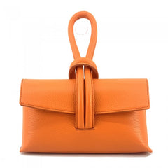 Alive With Style 'Rosita' Italian Leather Clutch/Cross Body Bag in Green-Orange-Turquoise-Taupe-Yellow-Teal-Fuschia-Salmon-Mauve-White-Red-Black