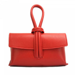 Alive With Style 'Rosita' Italian Leather Clutch/Cross Body Bag in Green-Orange-Turquoise-Taupe-Yellow-Teal-Fuschia-Salmon-Mauve-White-Red-Black