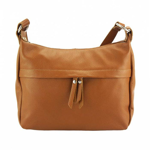 Alive With Style 'Delizia' Italian Leather Shoulder/Cross Body Bag in Black-Red-Tan-Grey