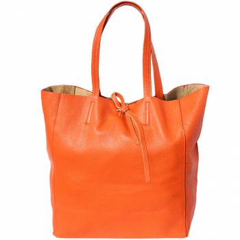 Alive With Style 'Babila' Italian Leather Tote in Orange-Tan-Fuchsia-Turquoise-Yellow-Navy-Red-White-Black-Burgundy-Pink-Taupe