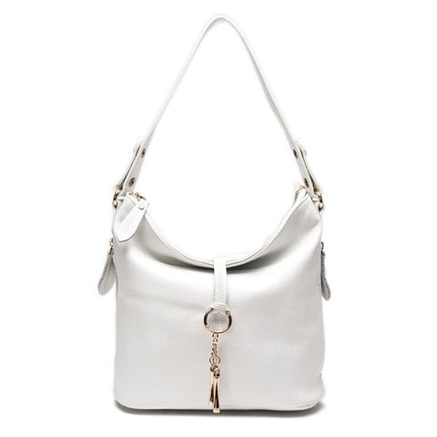 Alive With Style 'Evie' Leather Shoulder/Cross Body Bag in Black-White-Navy-Grey-Cream-Orange