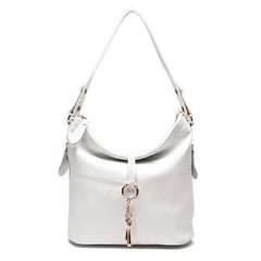 Alive With Style 'Evie' Leather Shoulder/Cross Body Bag in Black-White-Navy-Grey-Cream