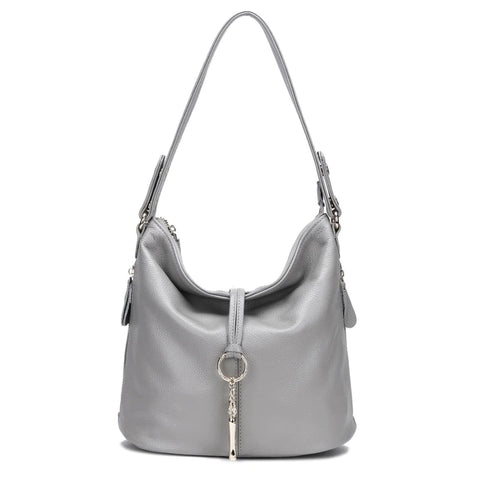 Alive With Style 'Evie' Leather Shoulder/Cross Body Bag in Black-White-Navy-Grey-Cream-Orange
